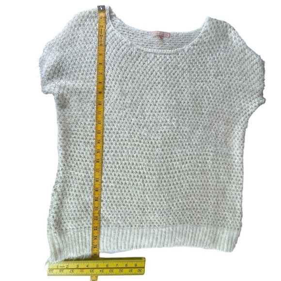 GIBSON Latimer Fuzzy Long Sleeve Sweater White Gold Size Medium - Picture 8 of 10